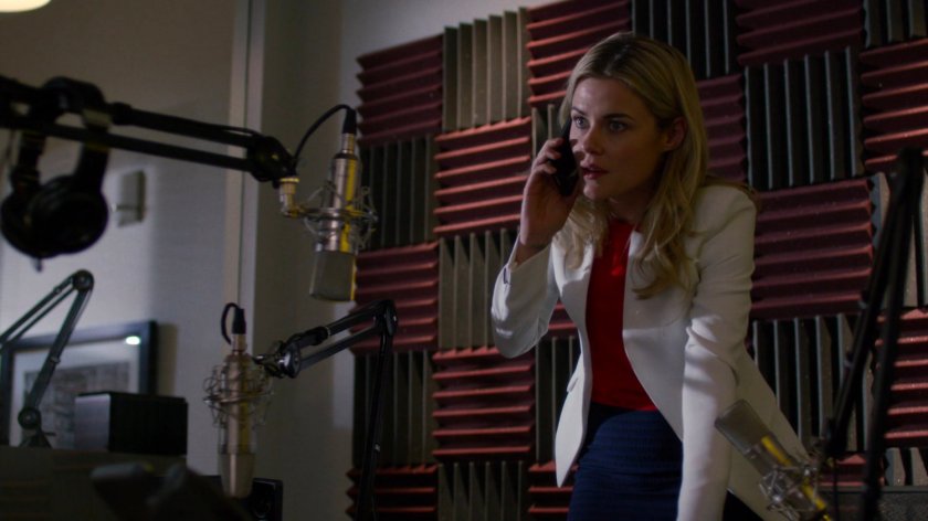 Trish in WNEX studio.