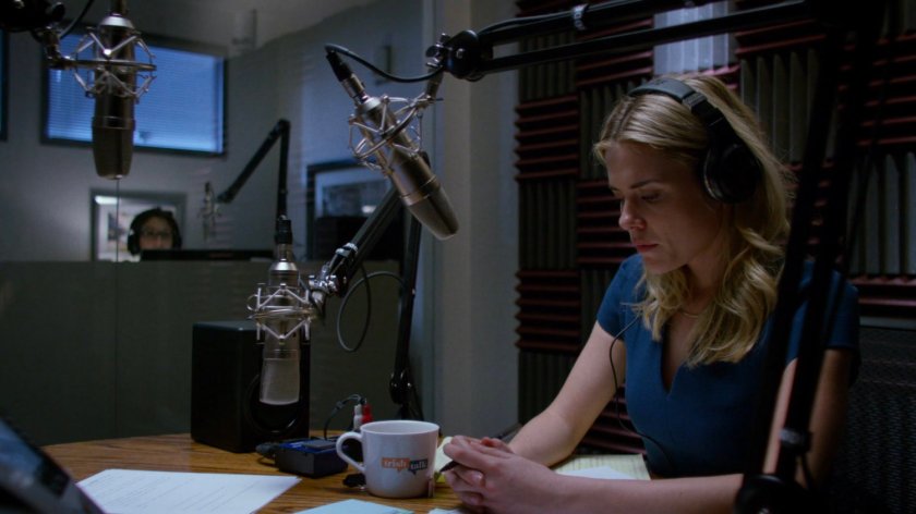 Trish in WNEX studio.