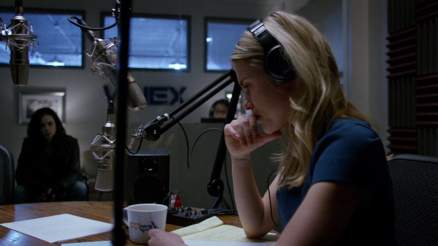Trish in WNEX studio.