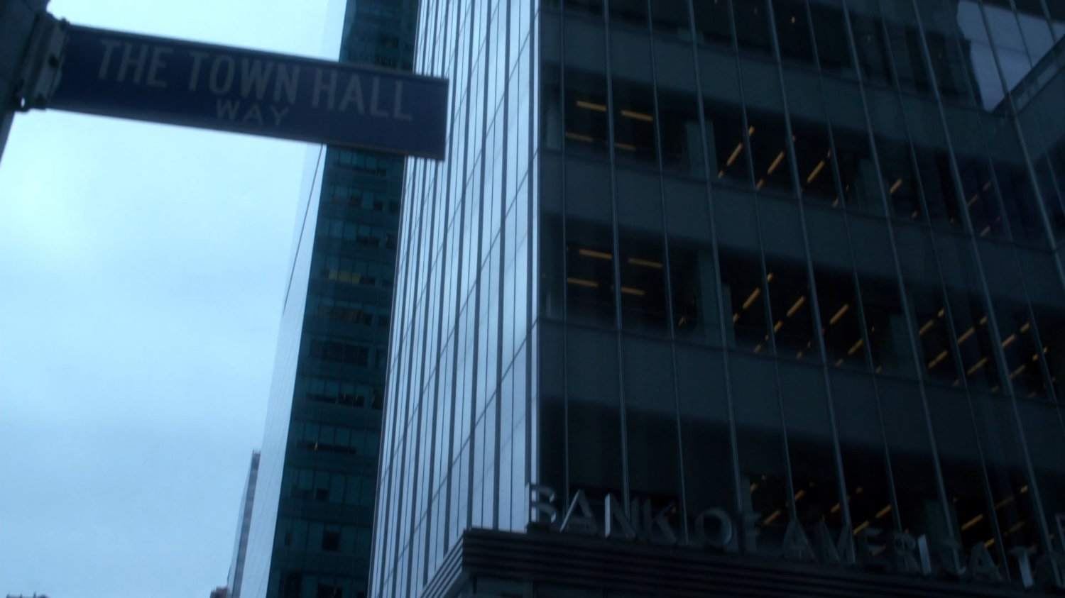 Exterior of Bank of America tower.