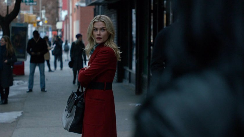 Trish walking on sidewalk