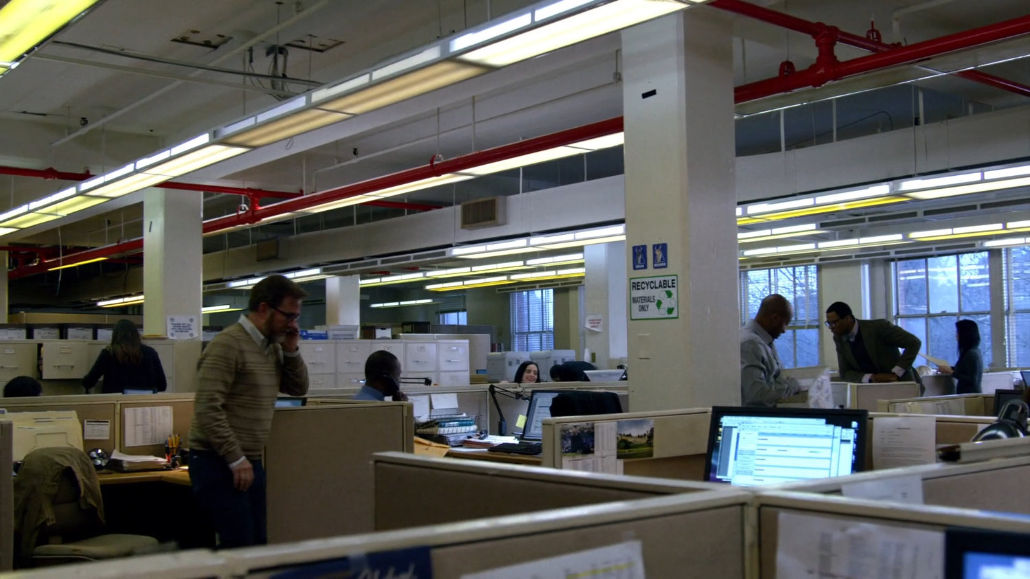 Interior of office building.