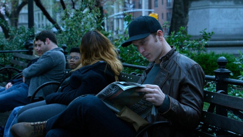 Will trying to look inconspicuous in Union Square Park.