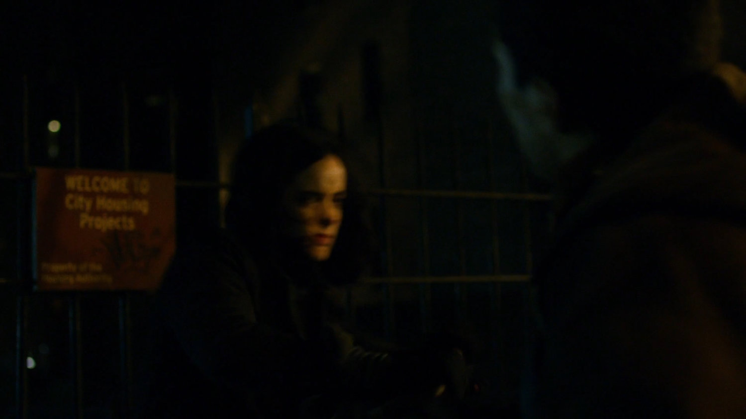 Jessica fighting off muggers.