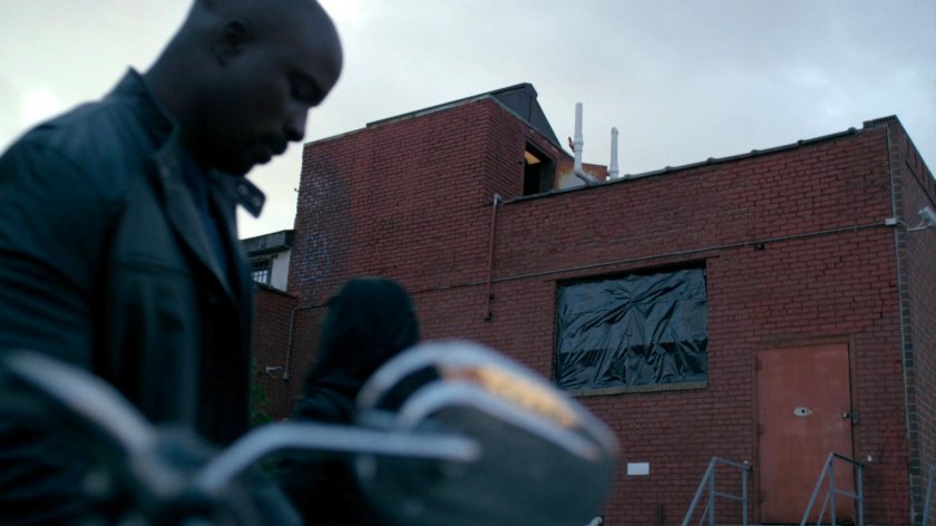 Luke outside the warehouse.