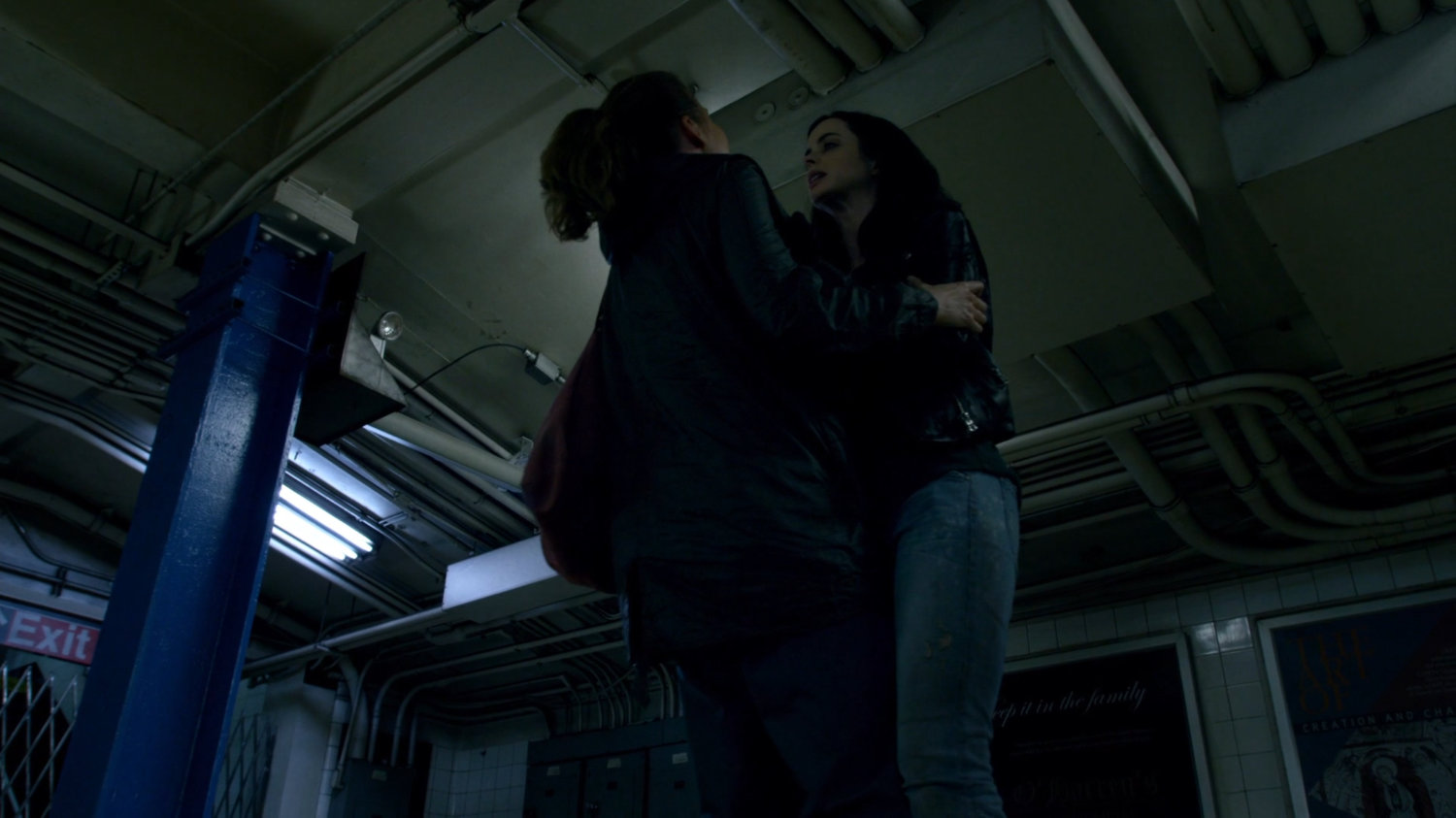 Jessica threatening Wendy on the platform of 2nd Ave Subway Station.