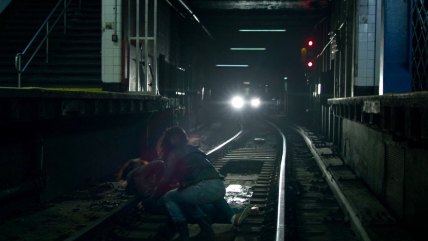 Jessica and Wendy on the tracks of 2nd Ave Subway Station.