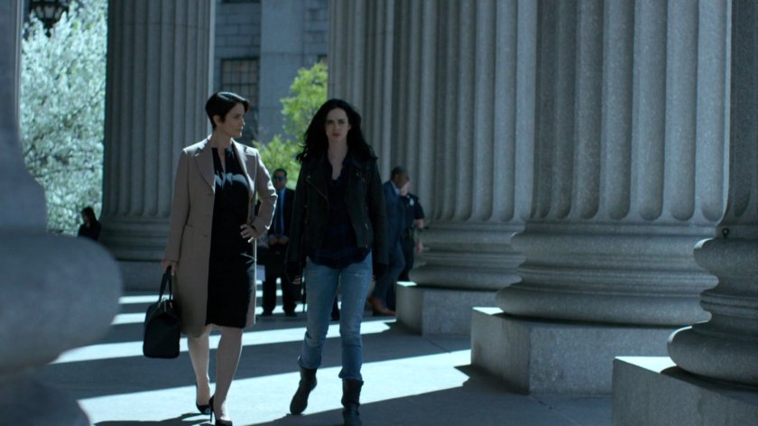 Jeri and Jessica outside the courthouse.