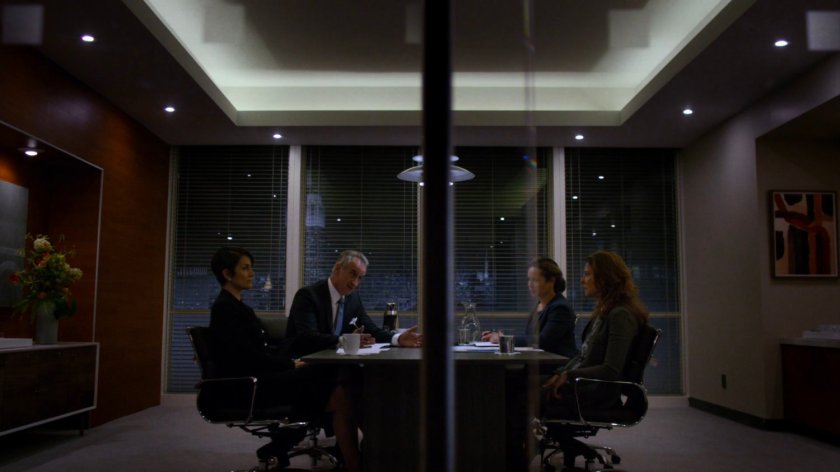 Jeri, Wendy and their lawyers in the Hogarth, Chao & Benowitz conference room.