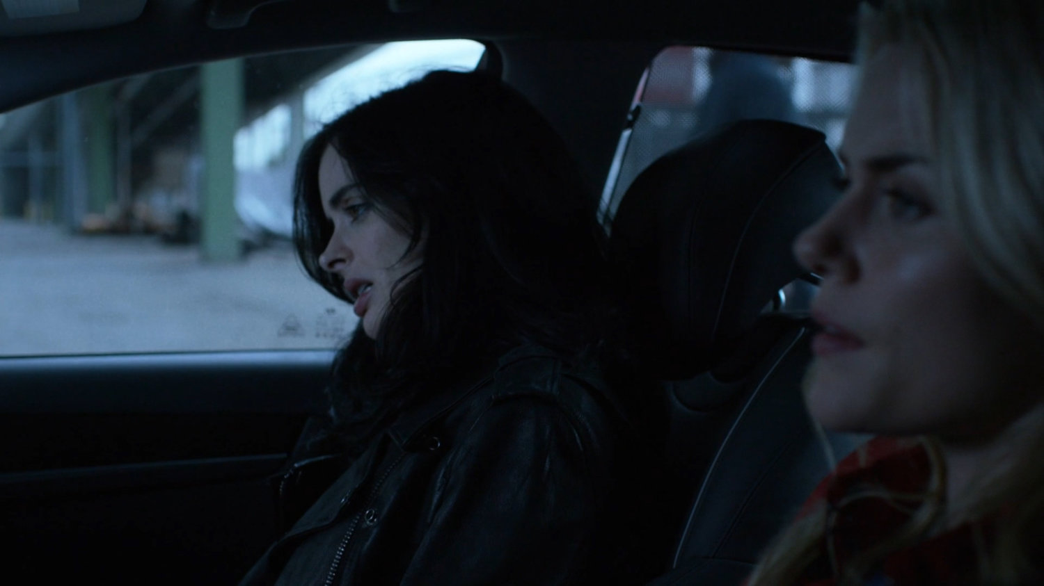 Trish and Jessica in car under overpass.
