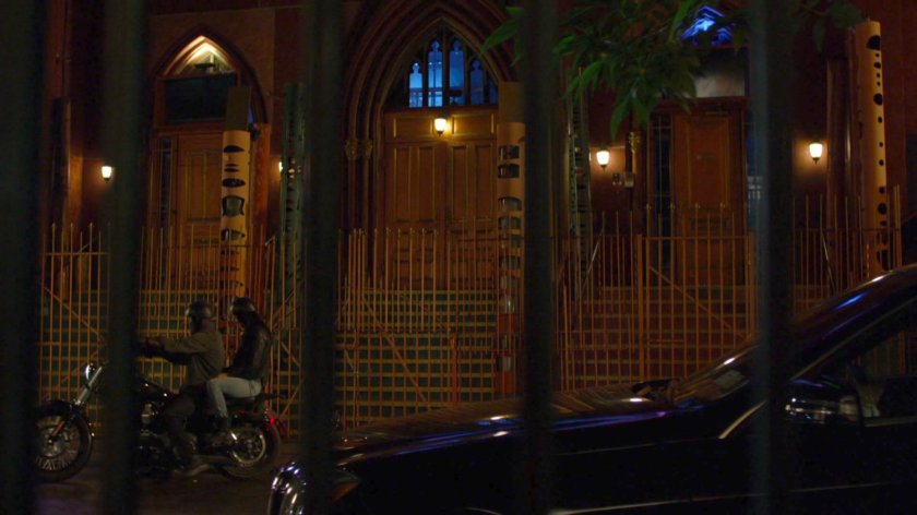Luke and Jessica outside Delaney Hall.