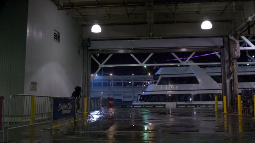 Exterior of Hudson Ferry Terminal dock.