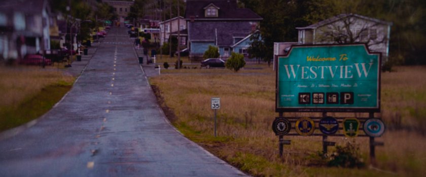 Road into Westview, New Jersey.