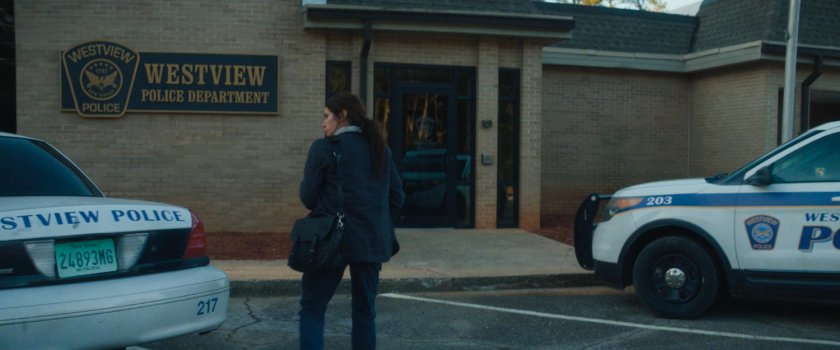 Agnes outside Westview police department.