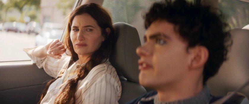 Teen and Agatha in car.