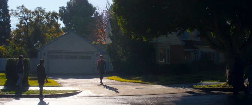 Billy outsides Agatha's house.