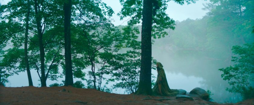 Rio Vidal by a foggy New England lake, 1750.