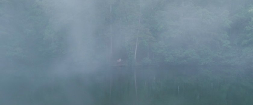 Agatha by a foggy New England lake, 1750.