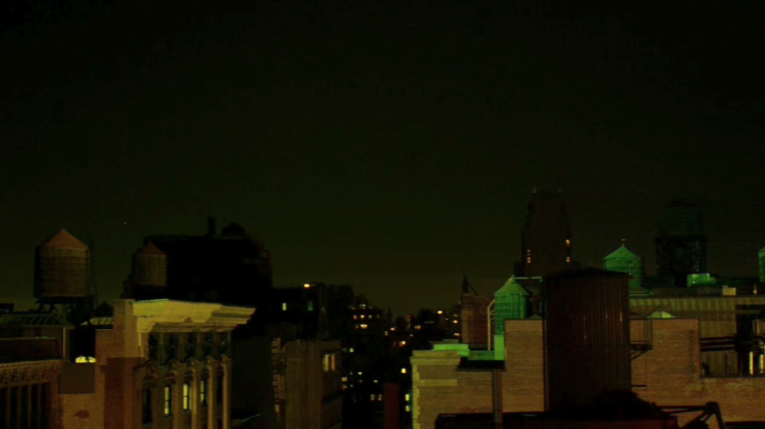 View of New York at night from the rooftop of Metro-General.