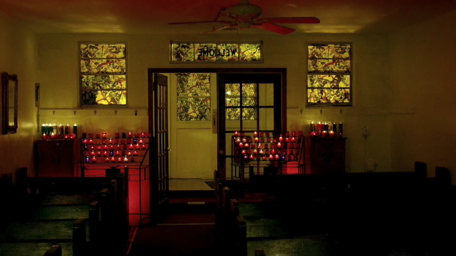 Interior of the Parrish of the Angels Church.