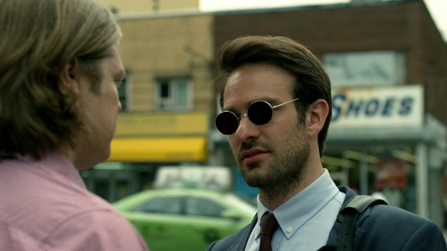 Matt and Foggy on a New York sidewalk.