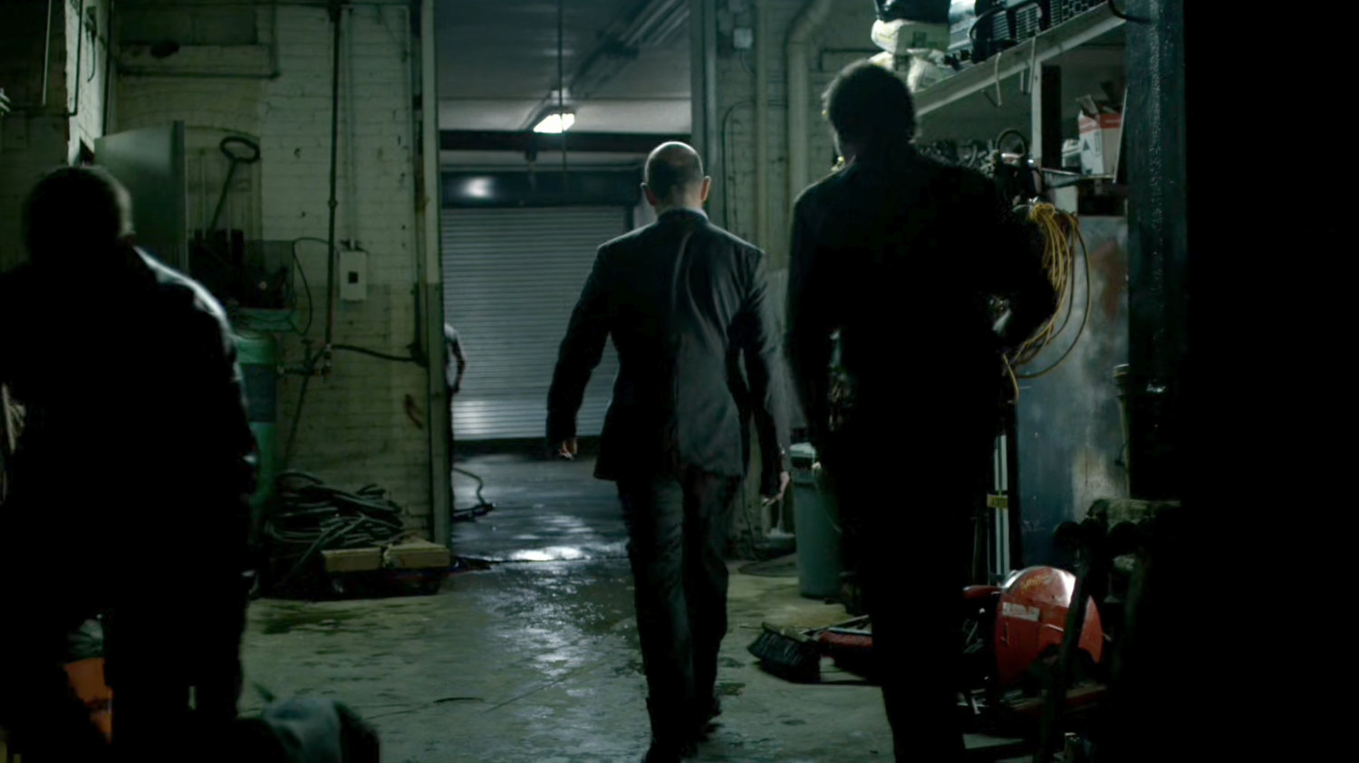 Two men walking into the Burren Club for a meeting.