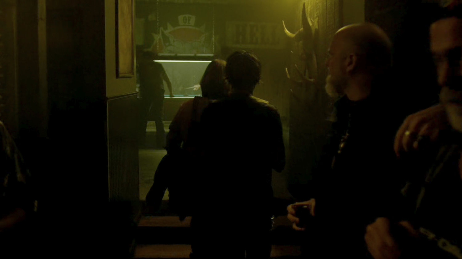 Foggy led into the Dogs of Hell bar.