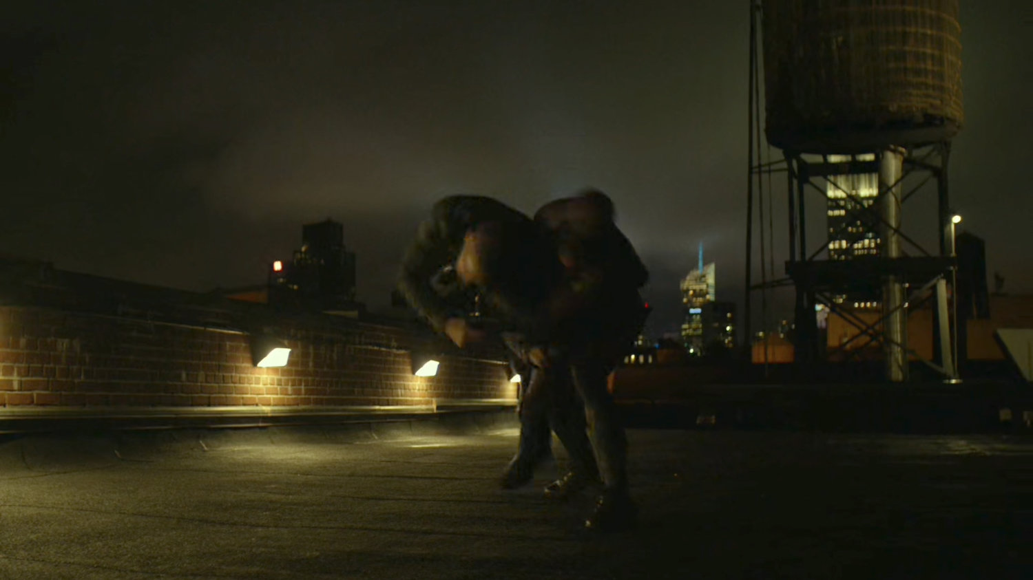 Matt and Frank fighting on the rooftop of Metro-General.