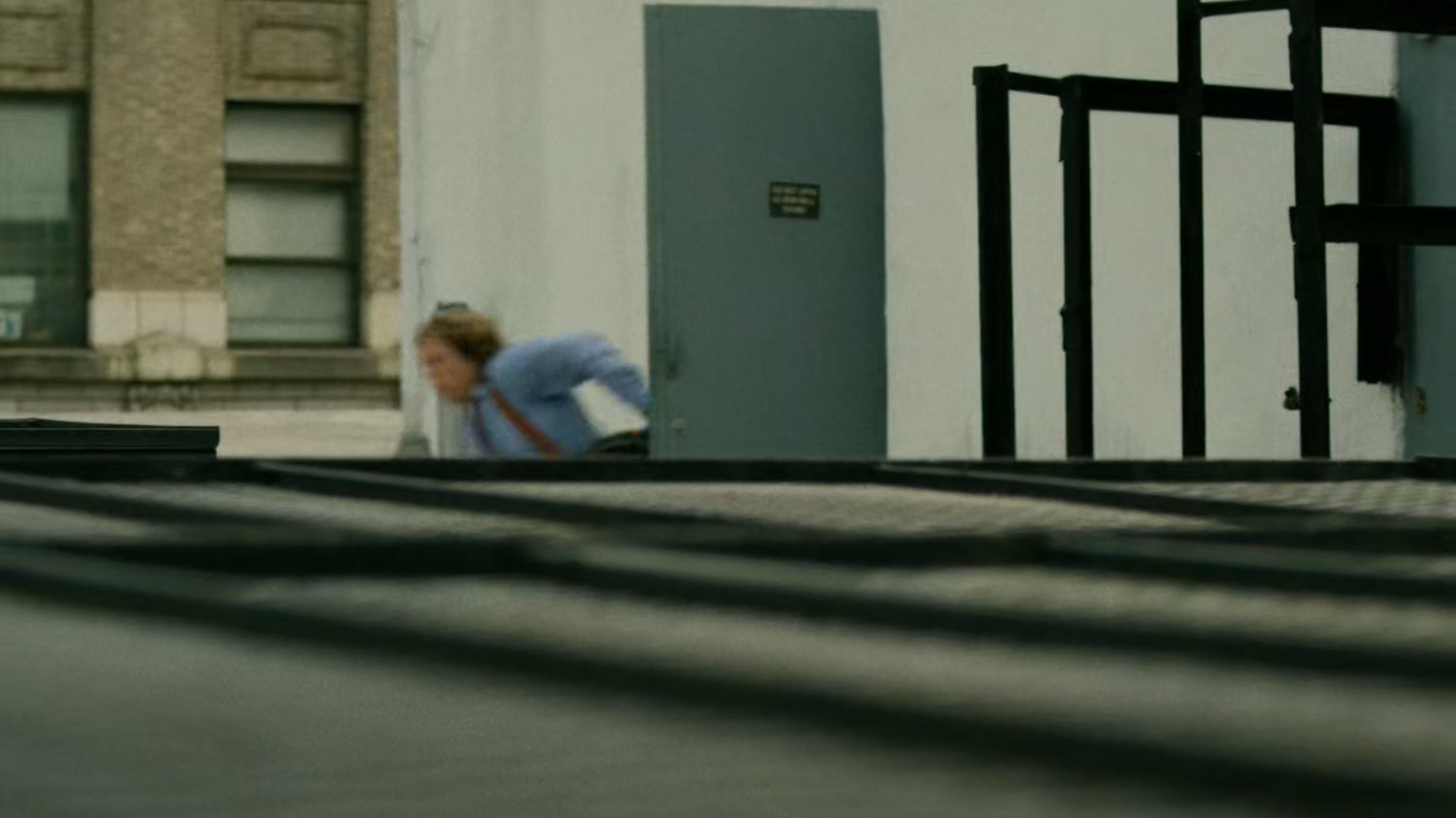 Foggy racing onto a rooftop.