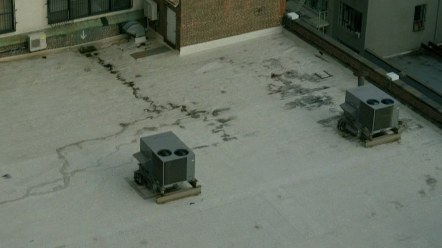 POV of empty rooftop.