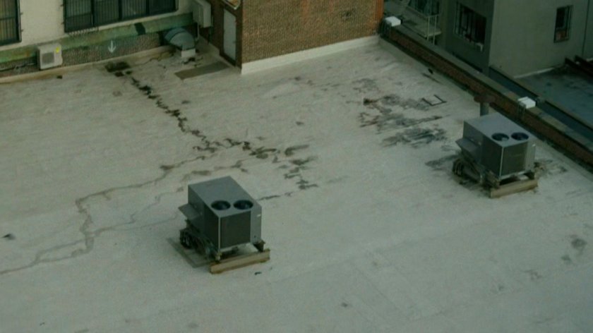 POV of empty rooftop.