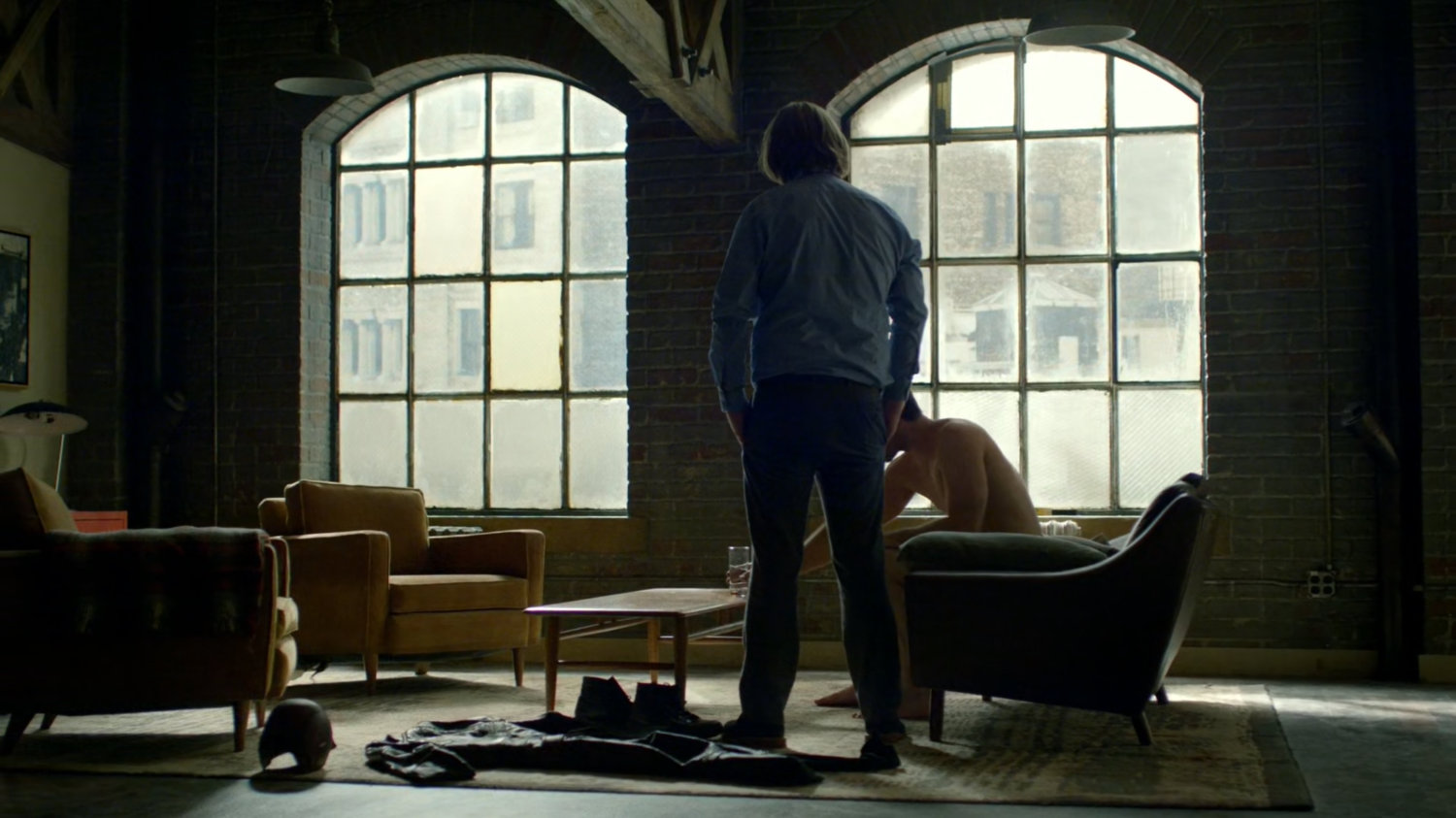 Matt and Foggy in Matt's apartment.