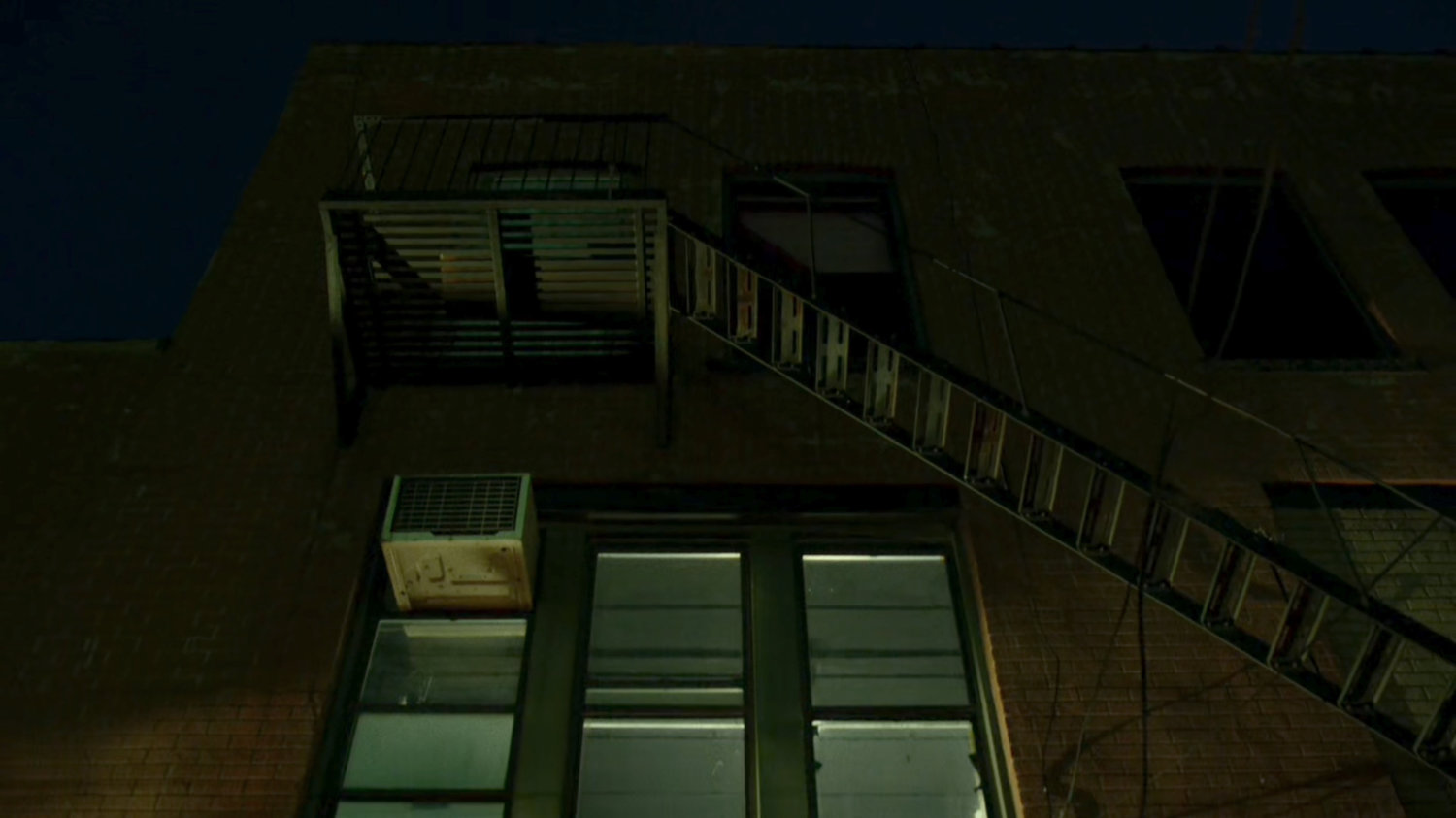 View of Fire Escape outside Frank Castle's apartment.