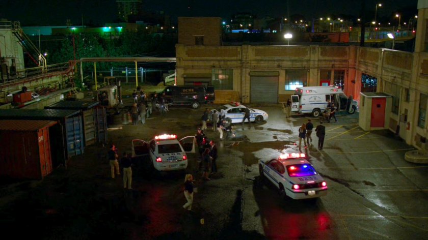 Police cleaning up mess at abandoned refinery.