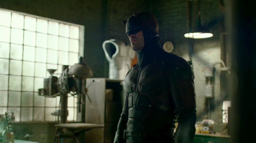 Daredevil in Melvin Potter's workshop.