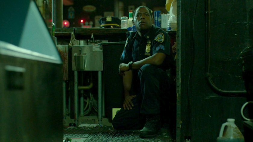 Officer Brett Mahoney investigating killing at Stanley's Bar.