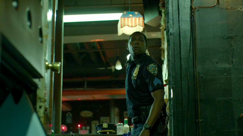 Officer Brett Mahoney investigating killing at Stanley's Bar.