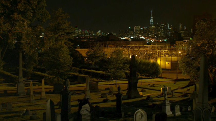 View of city from St. Michael's Cemetery.