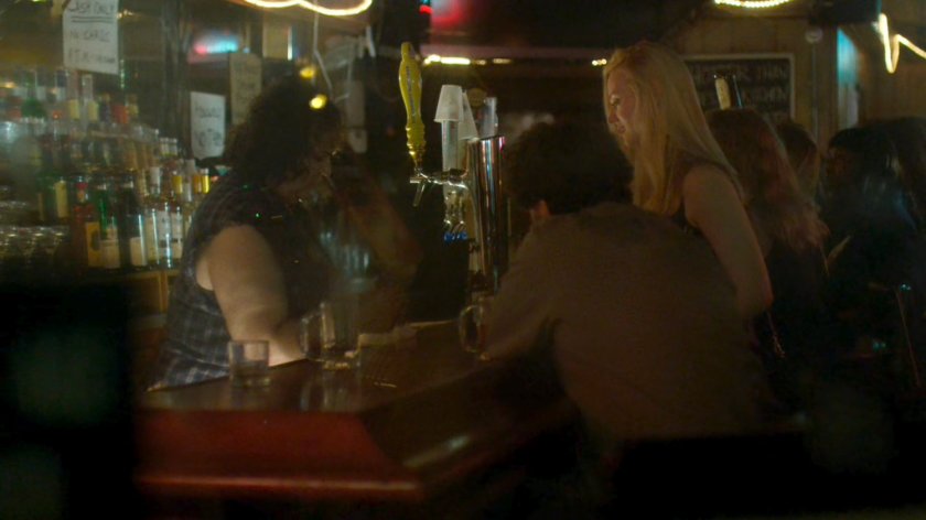 Karen at the bar inside Josie's Bar.