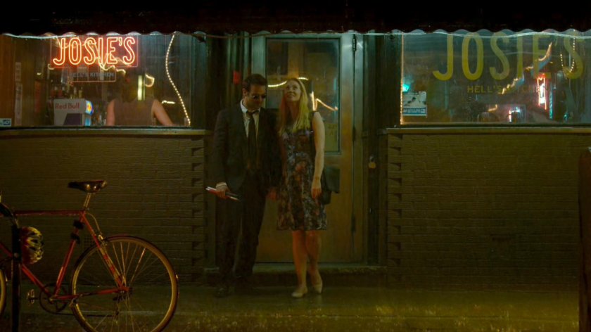 Matt and Karen outside Josie's Bar.