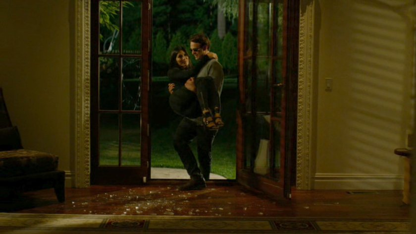 Matt and Elektra enter Roscoe Sweeney's mansion.