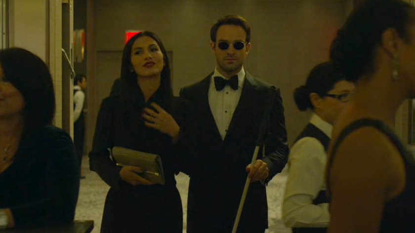 Elektra and Matt at the Roxxon Gala.