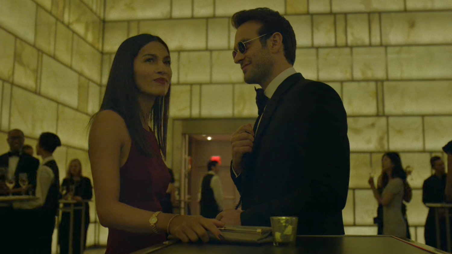 Elektra and Matt at the Roxxon Gala.