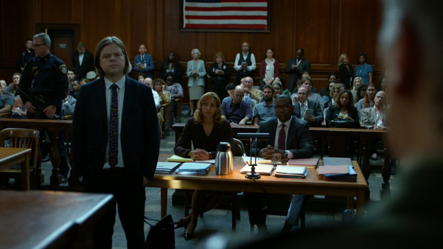 Foggy stands before the court questioning a witness.