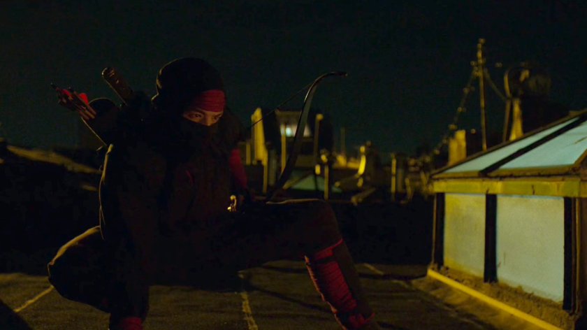 A Hand Ninja on the roof across from Matt's apartment building.