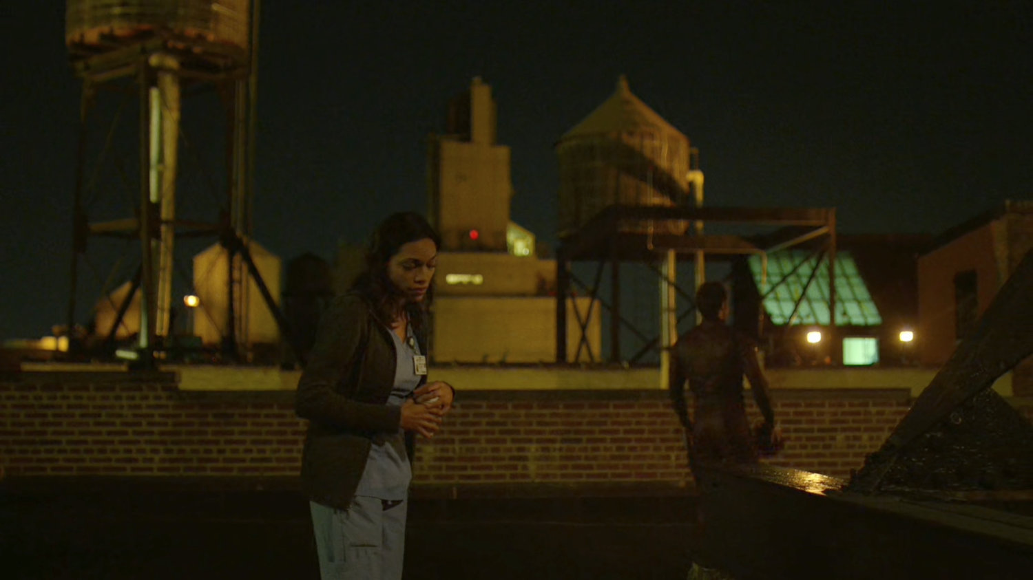 Claire and Matt on the roof of Metro-General hospital.