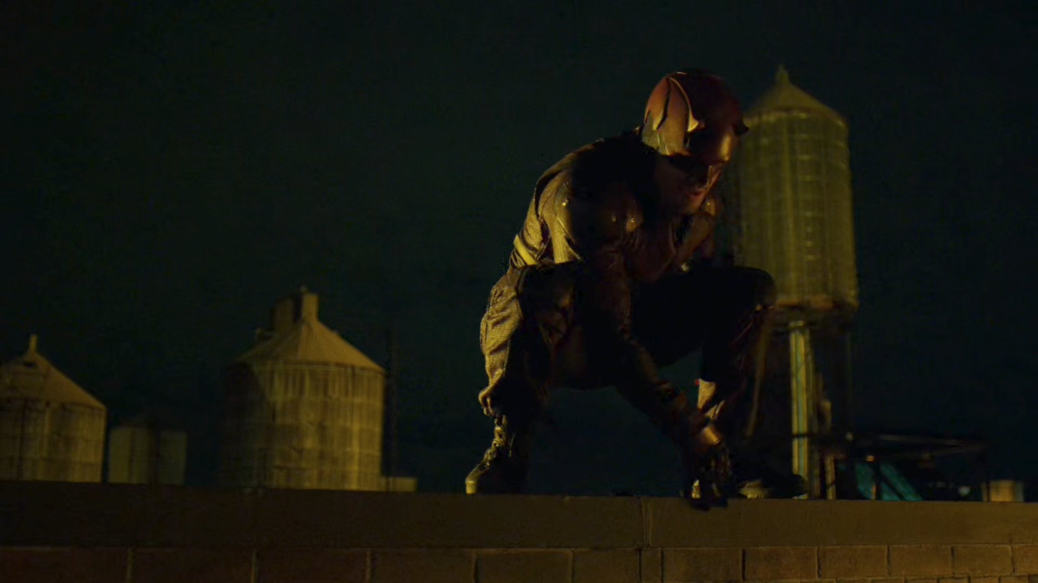 Daredevil on the roof of Metro-General hospital.