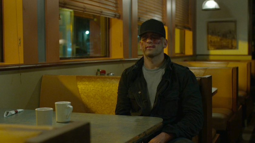 Frank in an empty diner.