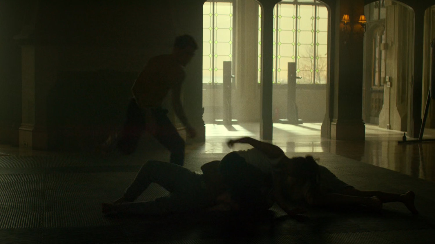 Young Elektra trains in the Chaste mansion.