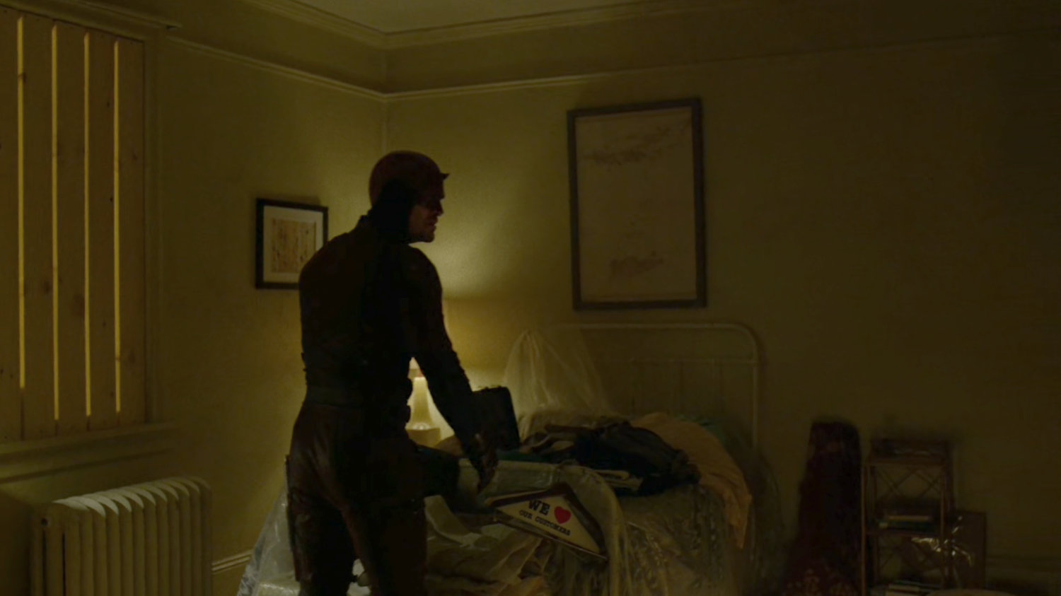 Daredevil in Karen's apartment.